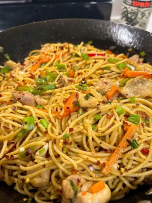 Fried Spag W Meat